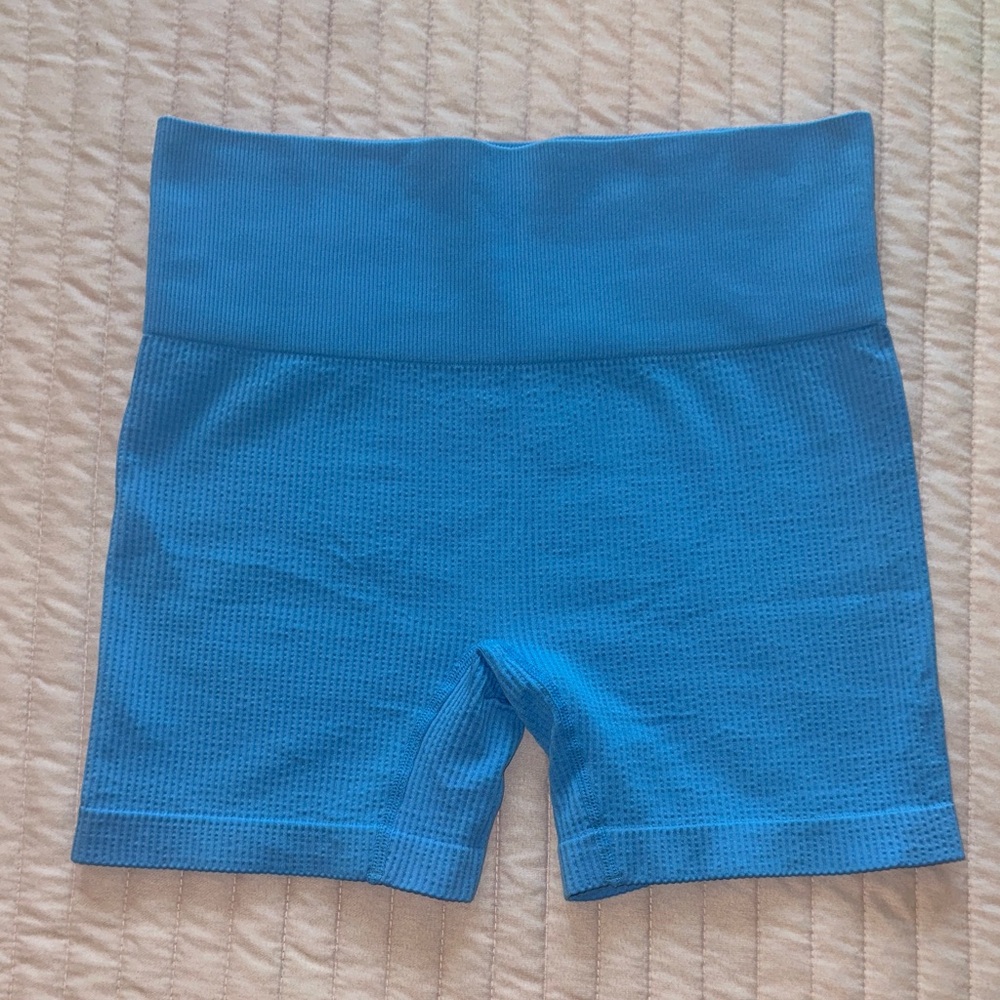 Colsie Blue Ribbed Lounge Set - Picture 3 of 5